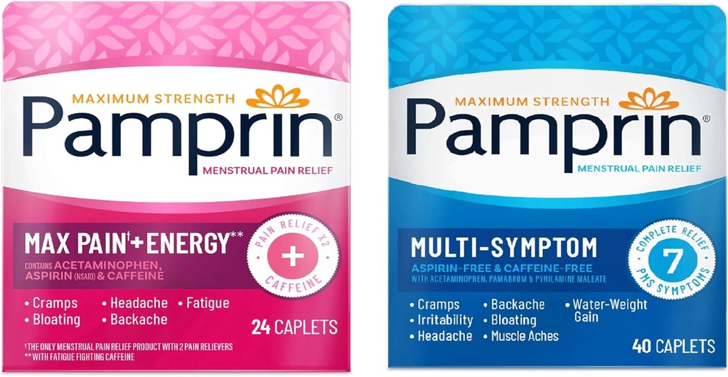 Pamprin 多音节和 Max Pain + 能源期救济套装