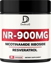 NAD Nicotinamide Riboside Resveratrol 900mg Plus Resveratrol 100MG - 细胞生产和恢复,老化井,整体生命力 - 80卡普尔