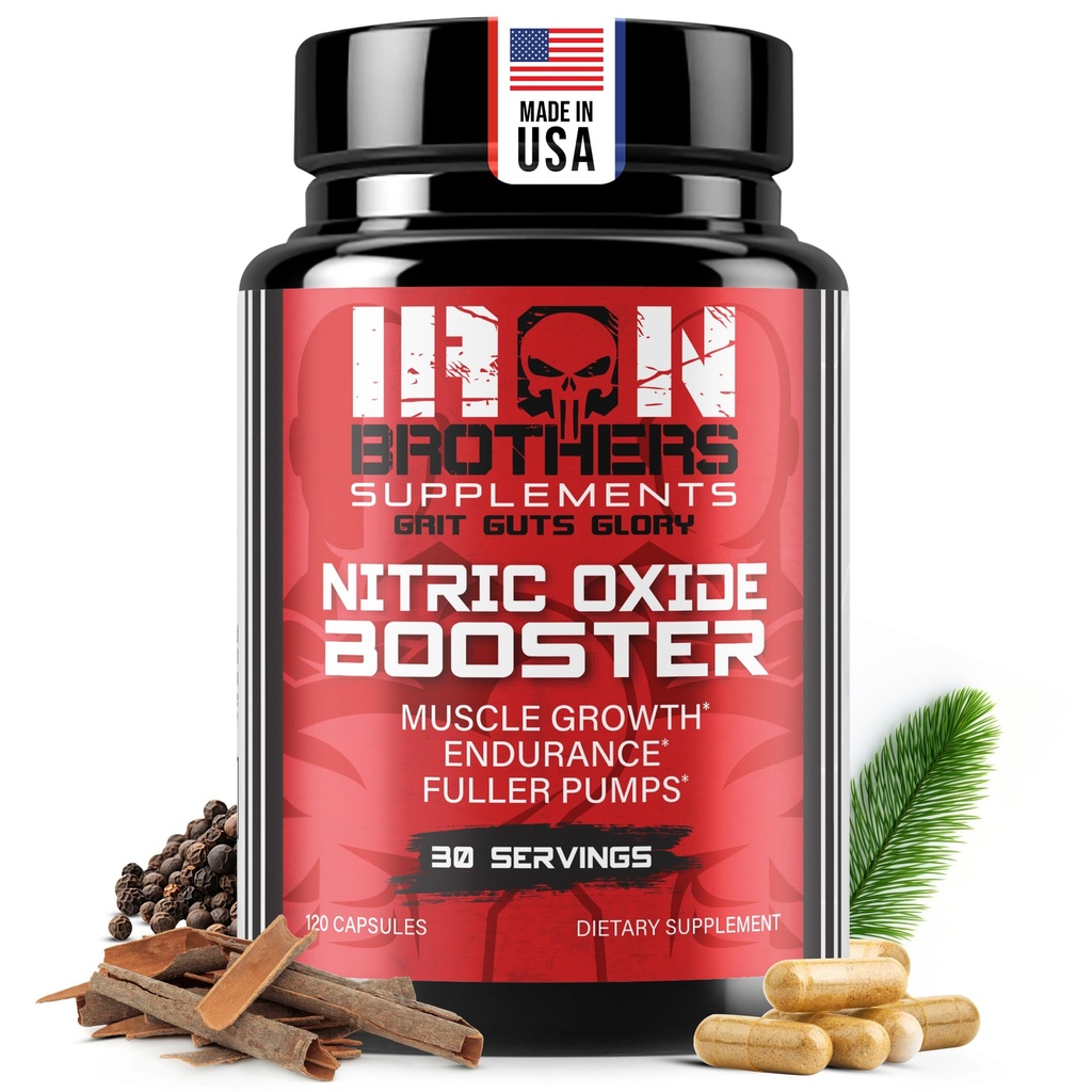 铁兄弟公司(Iron Brothers Suppers Nitric Oxide Boaster) → 外力泵 + 外力泵 + 与 L-Arginine + 最大血流和宽度 + 增加肌肉泵 能量和耐力 - 30天