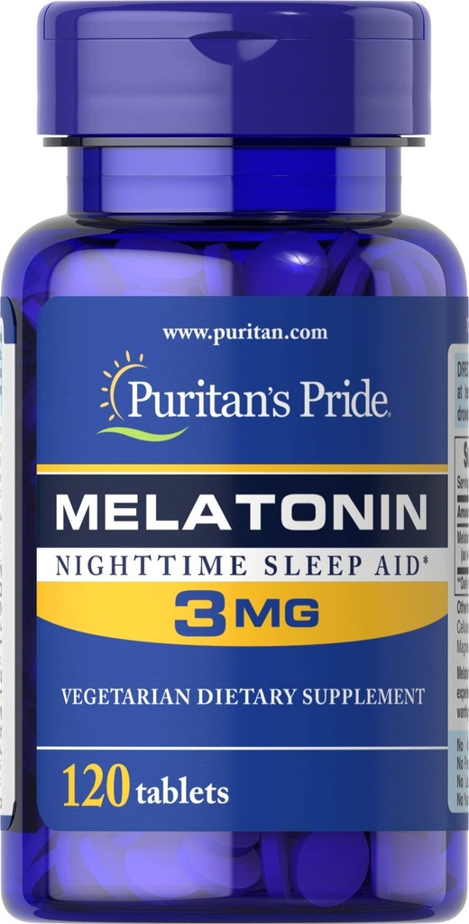 清教徒 Pride Melatonin 3 Mg 碑文, 120 个伯爵
