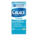 Colace Clear Tool Sweather for Gentle 有效便秘救济, # 1 医生推荐的Stool Sweater Brand, Dye Free, 50 mg Docusate Capsules, 60 Count
