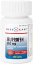 GeriCare Ibuprofen 200mg 疼痛救世主和减烧剂 — — 头痛、寒冷、牙痛和联合疼痛100计数(一包)的碑文