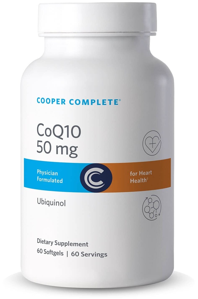 Cooper Complete - CoQ10 50 mg - Coynzyme10 Ubiquinol 补充剂 - 每瓶60软胶. 包装 2