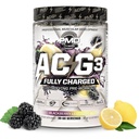 PMD Sports ACG3 Fully充电 - 电动预选工作粉 - 男女高能和泵预选工作,使焦点,耐力和性能最大化 - 黑莓柠檬汁(30-60 services)
