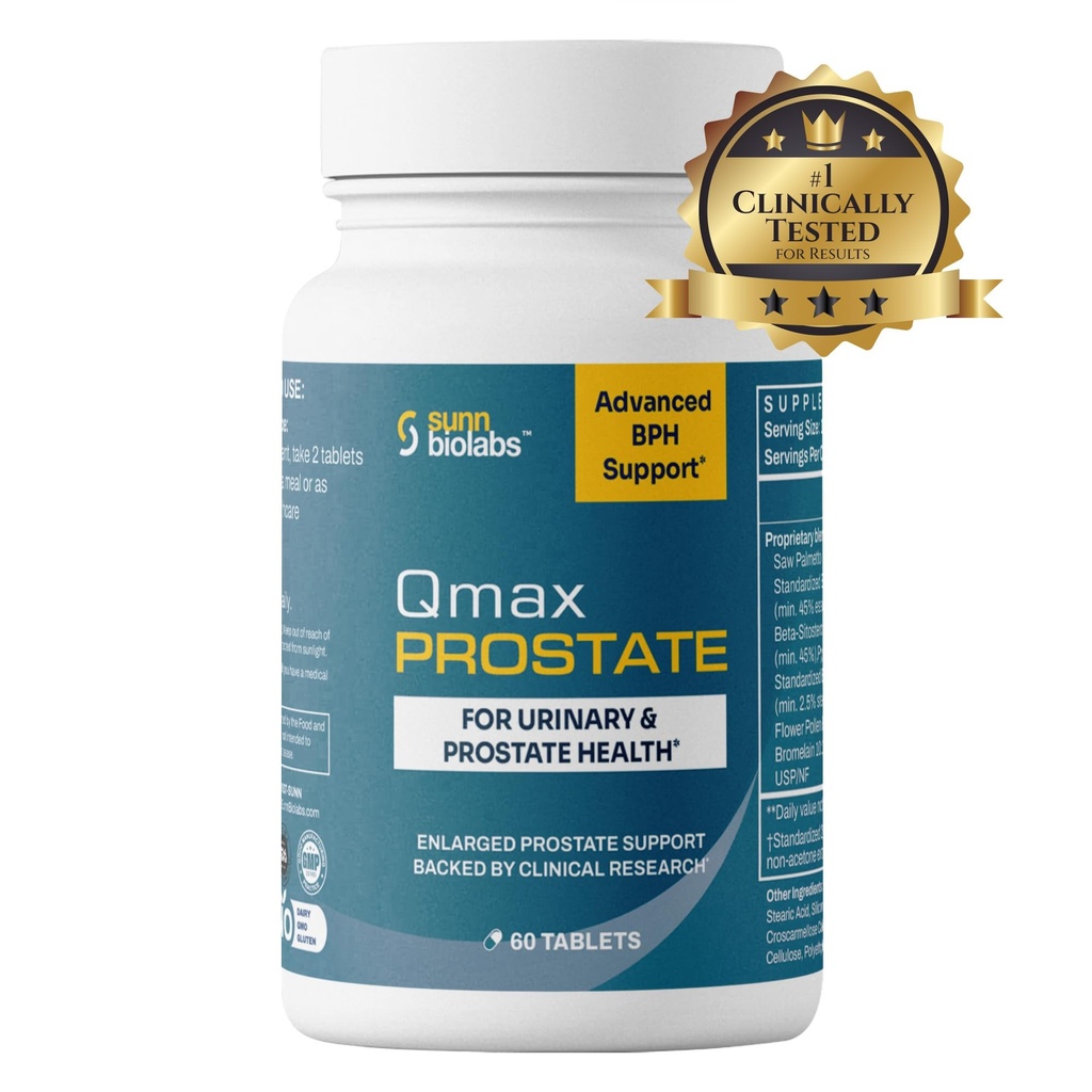Qmax 前列腺与Premium Saw Palmetto -- -- 为BPH、扩大前列腺和尿液流动支持制定的医生补充 -- -- 男性前列腺健康