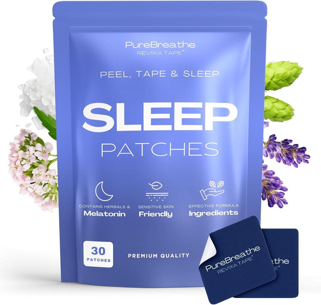 成人睡眠补丁 - 30 Pack 超强梅拉托宁补丁 与 L- Theanine & Ashwagandha - 睡眠补丁 休息之夜,皮肤亲切和舒适 - 快动作,长长拉斯丁