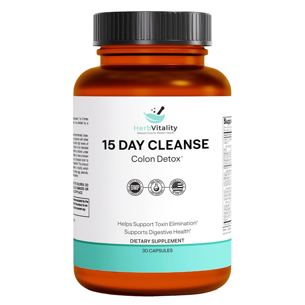 15日Colon Cleanse – 抗毒药和固态健康支持 Probiotics, Aloe Vera, Licorice Root & Psyllium Husk – 支持消化剂,Immune, 和Kidney 健康男性与女性