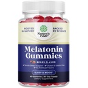Melatonin 5 mg自然 - Gelatin Free and Halal Melatonin Gummys 5 mg 成人睡眠补充 - Berry Sleep Gummys 成人堕落睡眠快速与自然火焰和颜色60ct