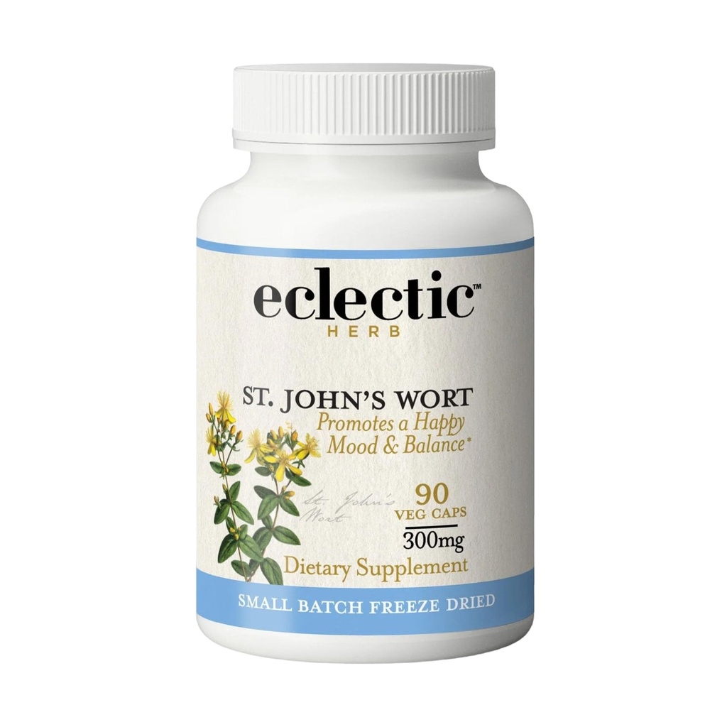 (原始内容存档于2018-09-26) (英语). Electic Institute Raw Fresh Street-Dried 非GMO St. John's Wort – 草药健康补编,推广阳性Mood → 90 CT