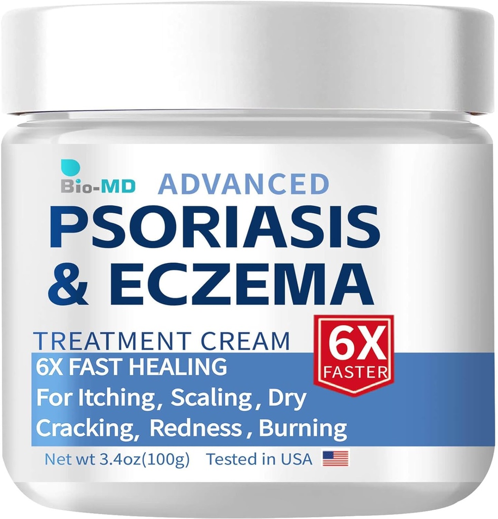 生物-MD Psoriasis Eczema Cream, Eczema Cream for Adults, 超强控制复发, Relieve Synmptom of resistant, 有效治疗 Seborrheic 皮肤炎, Folliculitis 治疗