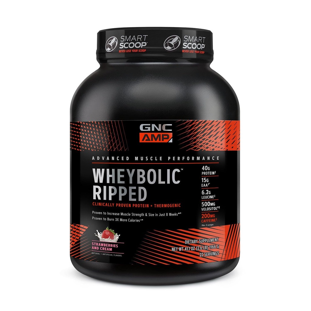 GNC AMP Wheybolic Riped - 草莓和奶油(22架)