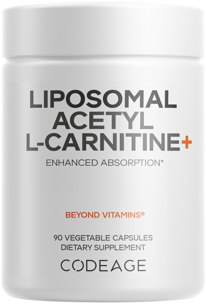 代号 Liposomal Acetyl-L-Carnitine + 补充剂 - 500 mg Acetyl-L-Carnitine 单次服务 - 3-Month 供应, Liposomal 交付 - Alcar 补充剂 - L-Carnitine - 非GMO,无胶囊,90 Capsules