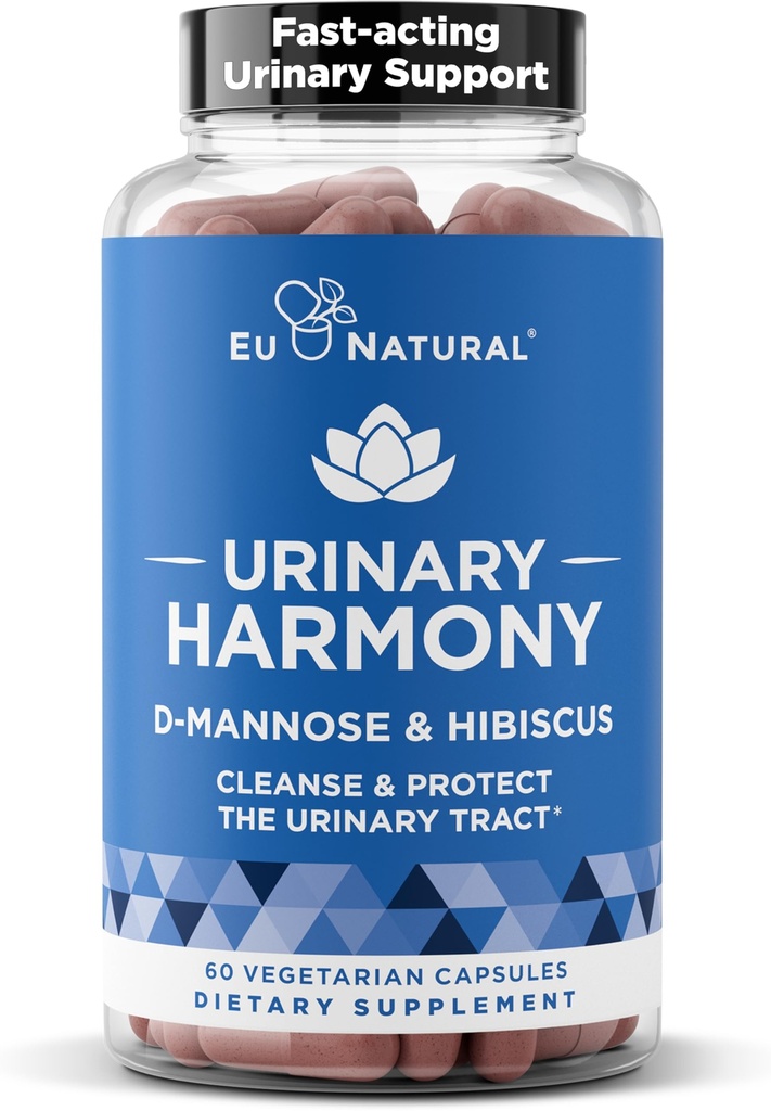 尿道和谐 D-Manose Supplement – Urinary Tract Health for Women – Cleanesss and Flushes 尿道系统 – 与 DMannose 和 Hibiscus 的有潜力临床强力公式 – 60 快速代理卡普尔