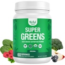 Nested Naturals Super Greens Daily Superfood Powder - 认证的USDA 有机绿色粉末 W/20+ 全食品,螺旋粉,小麦和大麦草 - Probiotics, Fiber & Ezymes - 原始 Flavor, 60