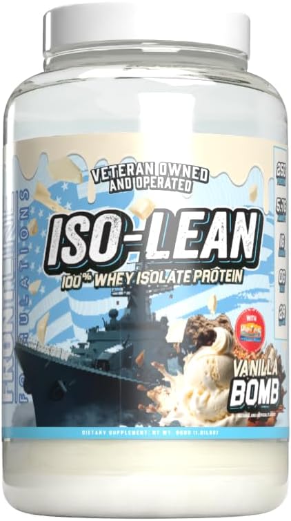 Isolean, 100%Whey蛋白质隔离,快速吸收,Iso Lean, 低糖, 最大限度恢复, 25克/人/服务,兽人拥有和操作(28个服务,香草豆)
