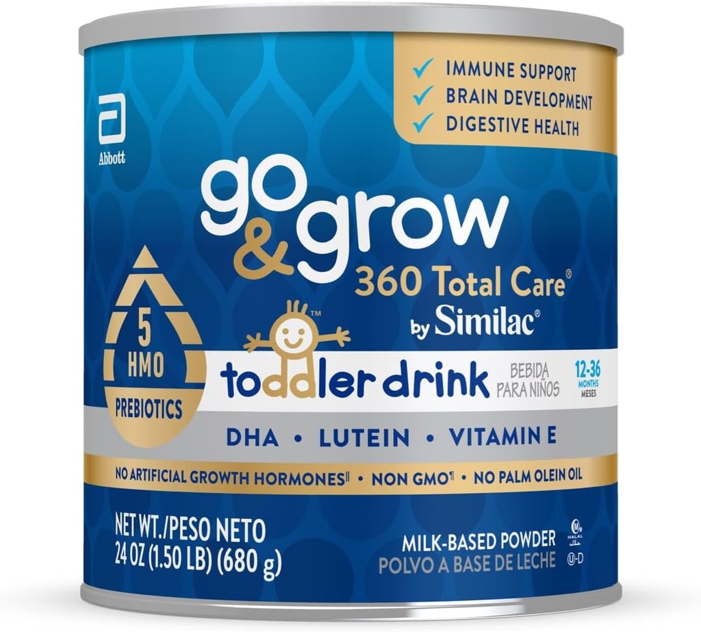 Go & Grow 360 Total Care by Similac Toddler 营养饮料, 拥有5 HMOs, 粉末, 24 oz Can
