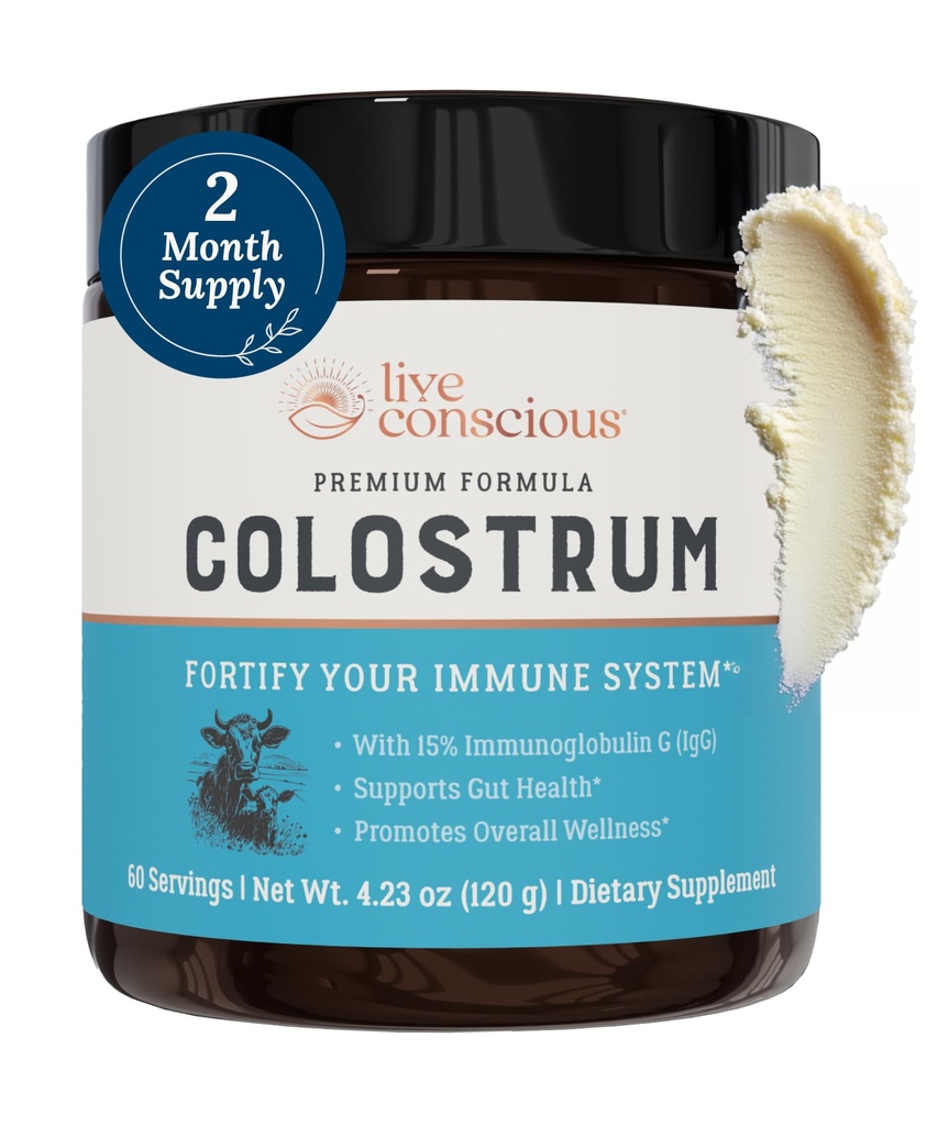 Live Agency Colostrum Powder - 草药Colostrum 配有 Lactoferrin 铁吸附剂- Bovine Colostrum a Immune System 补编
