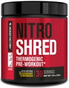 Jacked Factory NITRSURGE Shred Pre Workout Supplement - 能源助推器,即时强力增益器,尖锐聚焦器,强力泵 - Nitric Oxide Boster & PreWorkout Powder - 30Sv,蓝莓柠檬水