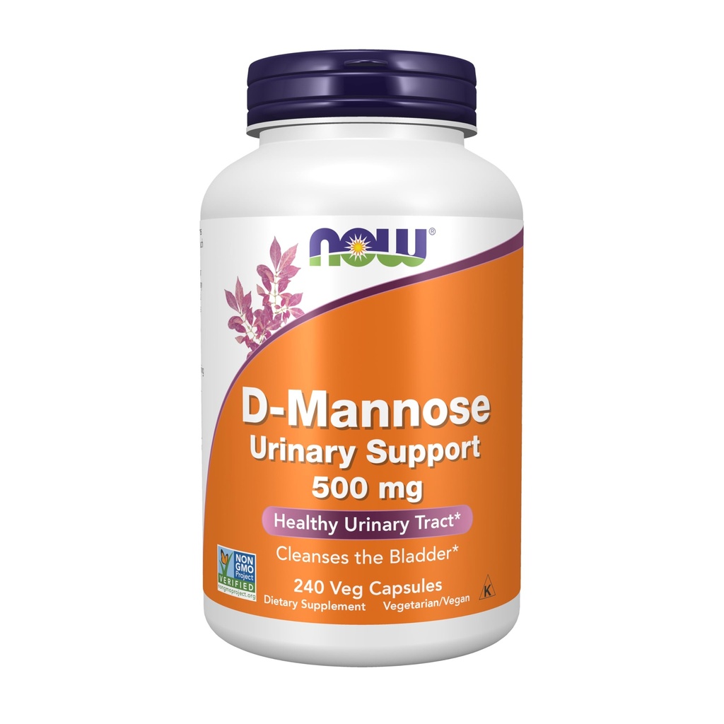 Now 食品补充剂,D-Mannose 500毫克,非GMO项目验证,健康尿道切除*,240 Veg Capsules