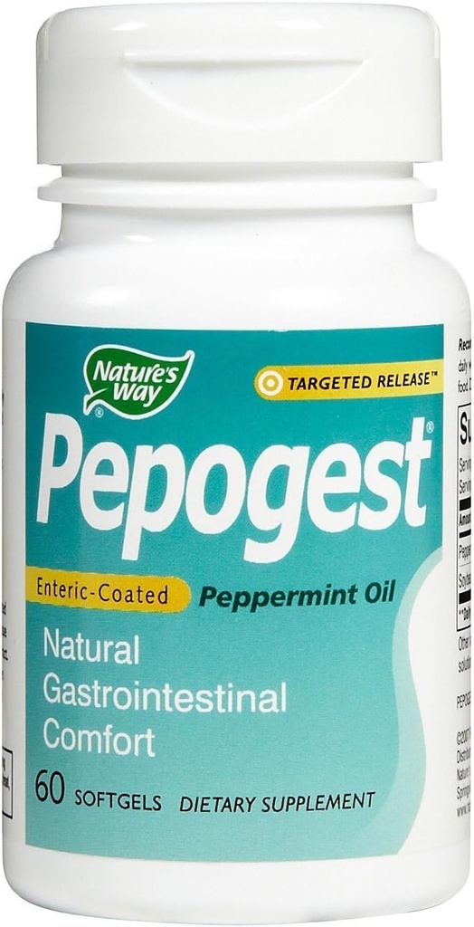 自然之路——Pepogest Ec Peppermint Oil, 60 软胶