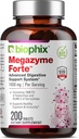 Biophix Megazyme Forte 200 片 - 天然植物蛋白质解酶 Nattozimes Serazimes 支持消化系统 Immune健康