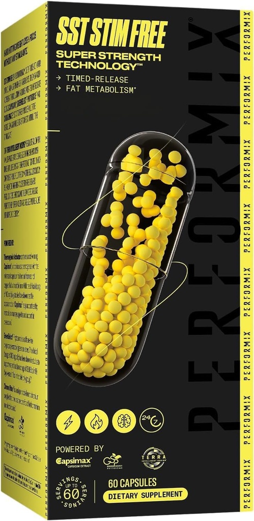 PERFORMIX SST 自由超强技术 - 非兴奋剂,定时释放能量促进器 - L-Carnitine & Ashwagandha - 预选工作补编,男女健身目标 - 60卡普尔