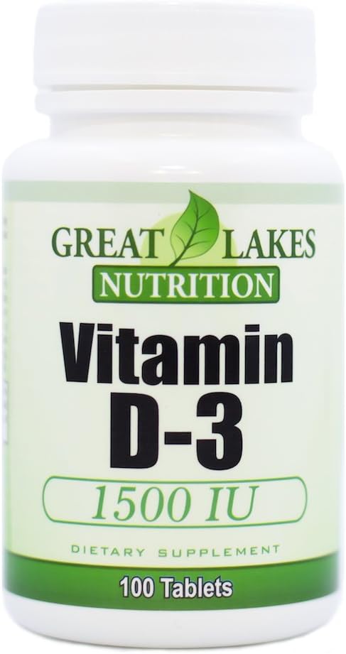 维生素D-3 具有高概率 1,500 IU(3 Pack) → 规范免疫功能,支持健康骨头 → (3) 100 计数 由 GL 营养