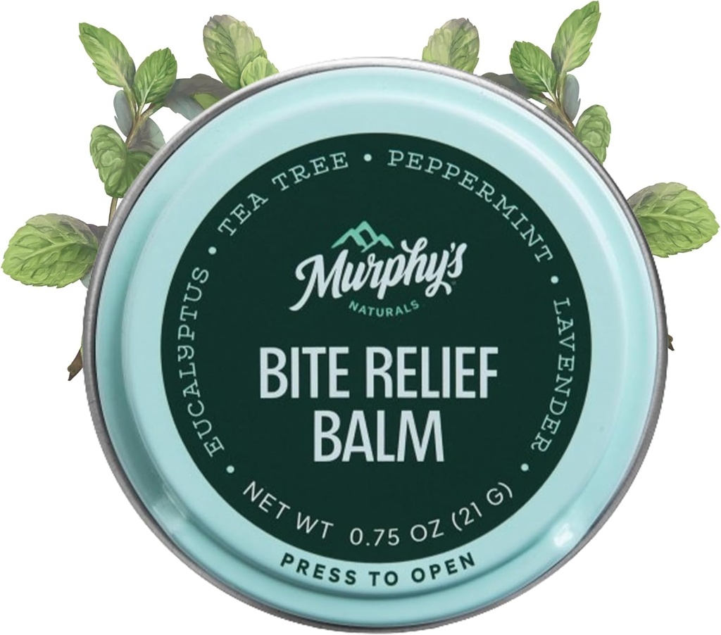 Murphy's Naturals Bite Relief Balm, Travel-Friendly, Soothes Bug Bites with planet-broad-Oil, 快速行动, 易应用, 0.75oz