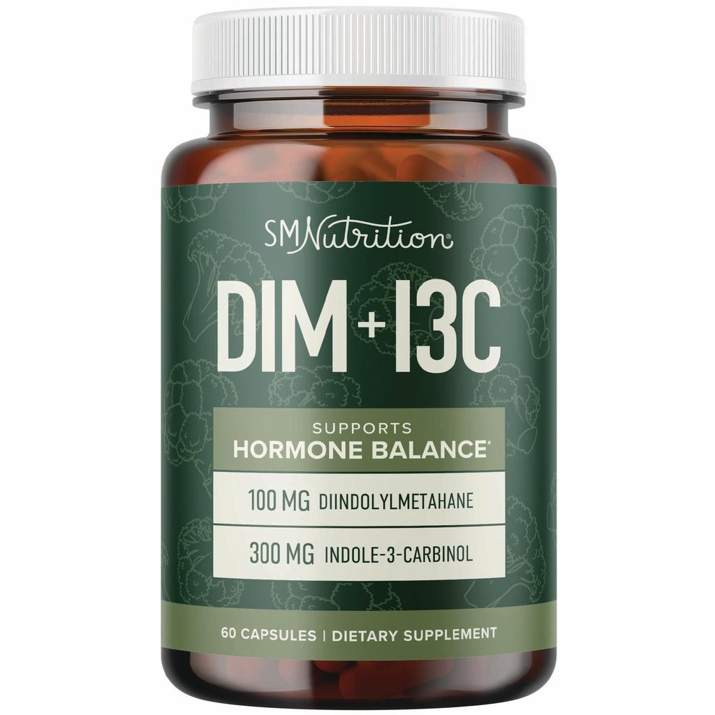 DIM & Indole 3 Carbinol for Hormone balance for Women and Men → I3C Complex → 雌激素平衡,女性健康的更年期补充,抗氧化剂 → Vegan,非GMO, Gluten-free → SMNutrition → → 60 Ct.