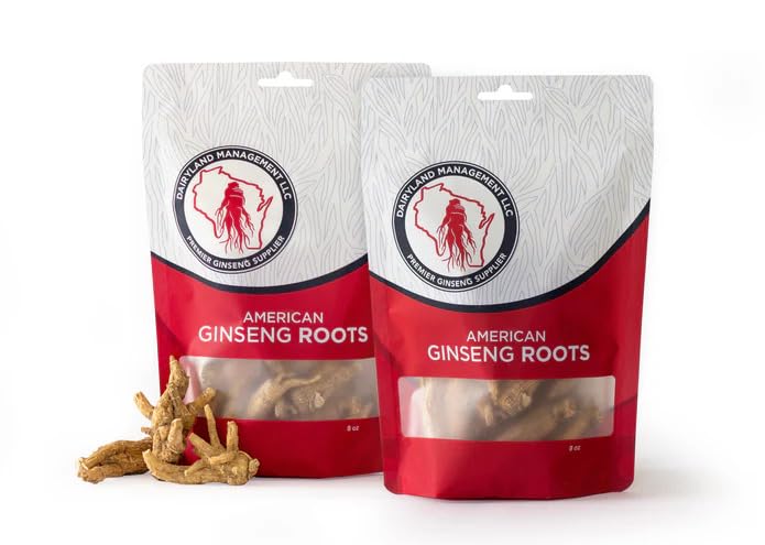 Dairyland American Ginseng Roots 西洋参 - 16 oz Pack of Wisconsin Ginseng Root - Authentic American Ginseng - Non-GMO, Gluten Free Whole Ginseng - Use This Herbal Supplement in Soup, Tea, Congee