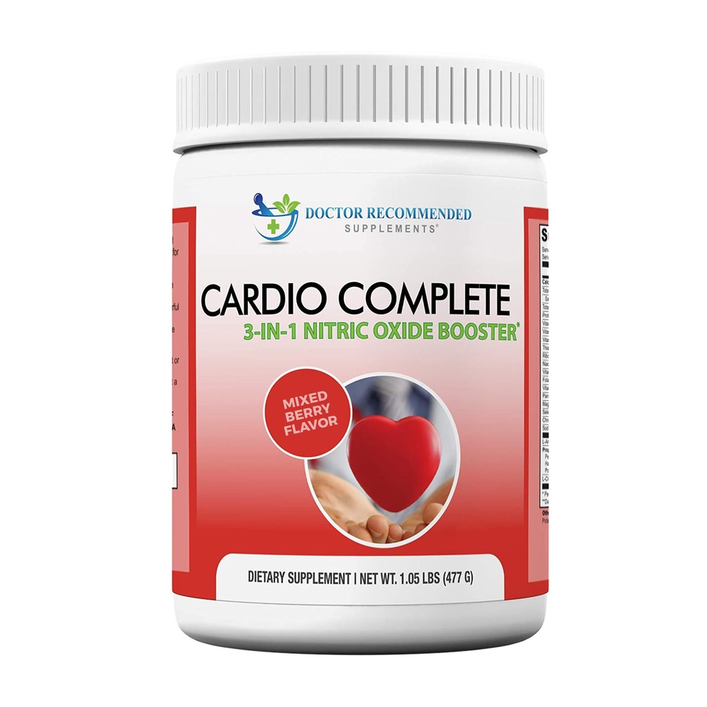 心肌完全 - 心脏健康支持粉末补充剂 - 3-in-1 Nitric Oxide 助推剂,配有5,000L-Arginine,1,000mg L-Citrulline和Hawthorn Berry