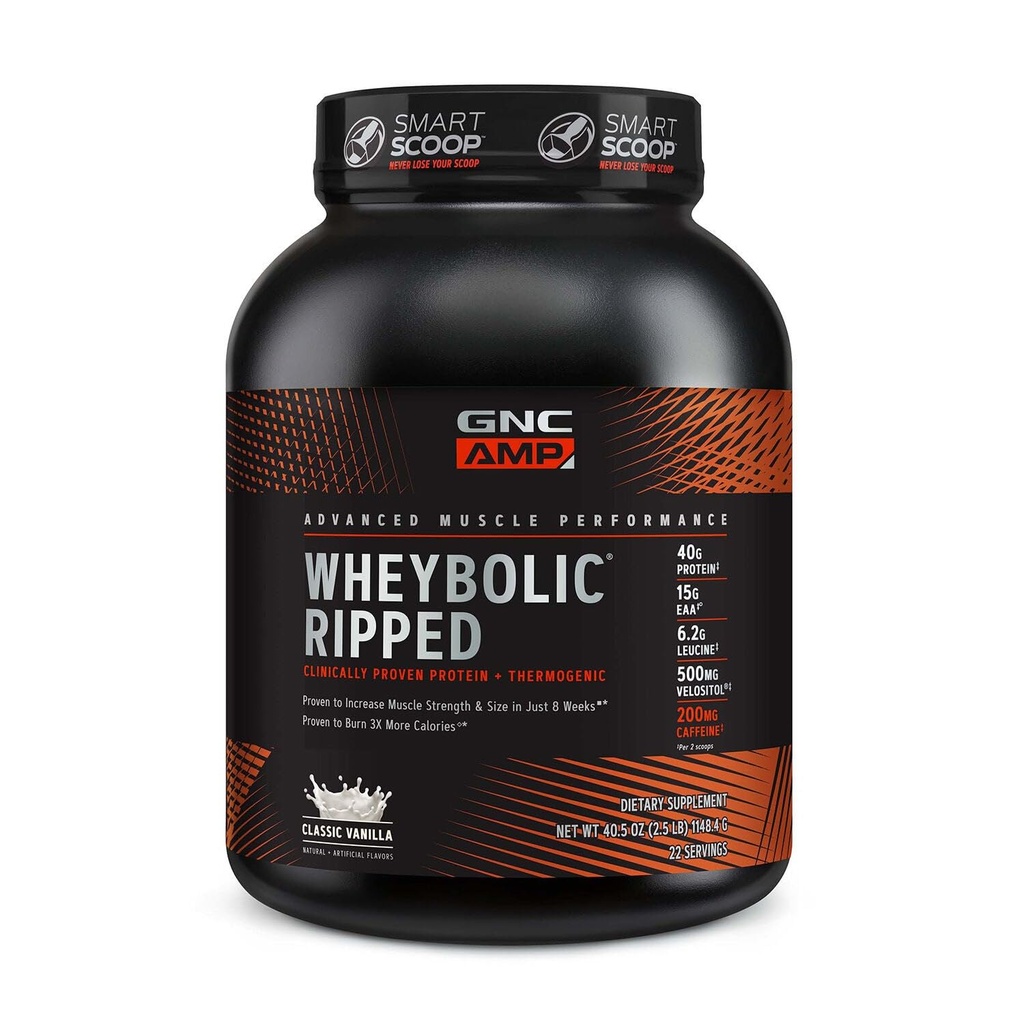 GNC AMP Wheybolic Riped - 经典香草(22架)