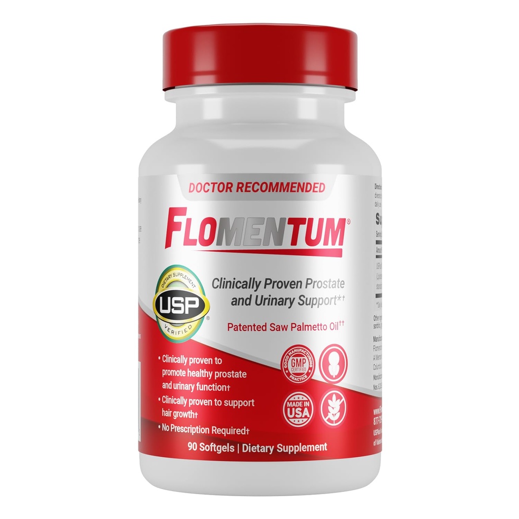 Flomentum® Saw Palmetto for Men Prostate Supplement | Prostate Support Supplement for Men's Health | USP Verified - Healthy Urinary Flow & Urinary Function - 320mg Once Daily (90 Count)