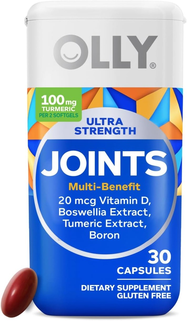 OLLY 超联合软胶、Boswellic提取、Turmeric、维生素D、Boron,30天供应-30厘米