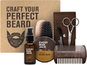 每个男人杰克·比尔德·格鲁明(Jack Beard Grooming Kit for Men) - 包括桑达尔伍德·比尔德·比尔姆(Sandalwood Beard Oil & Beard Balm),比尔德·布鲁斯(Bard Brush),伍德·双面结扎(Wooden),三闪明剪刀(Trimming Scissors)和胡子结扎(Mustache Comb).