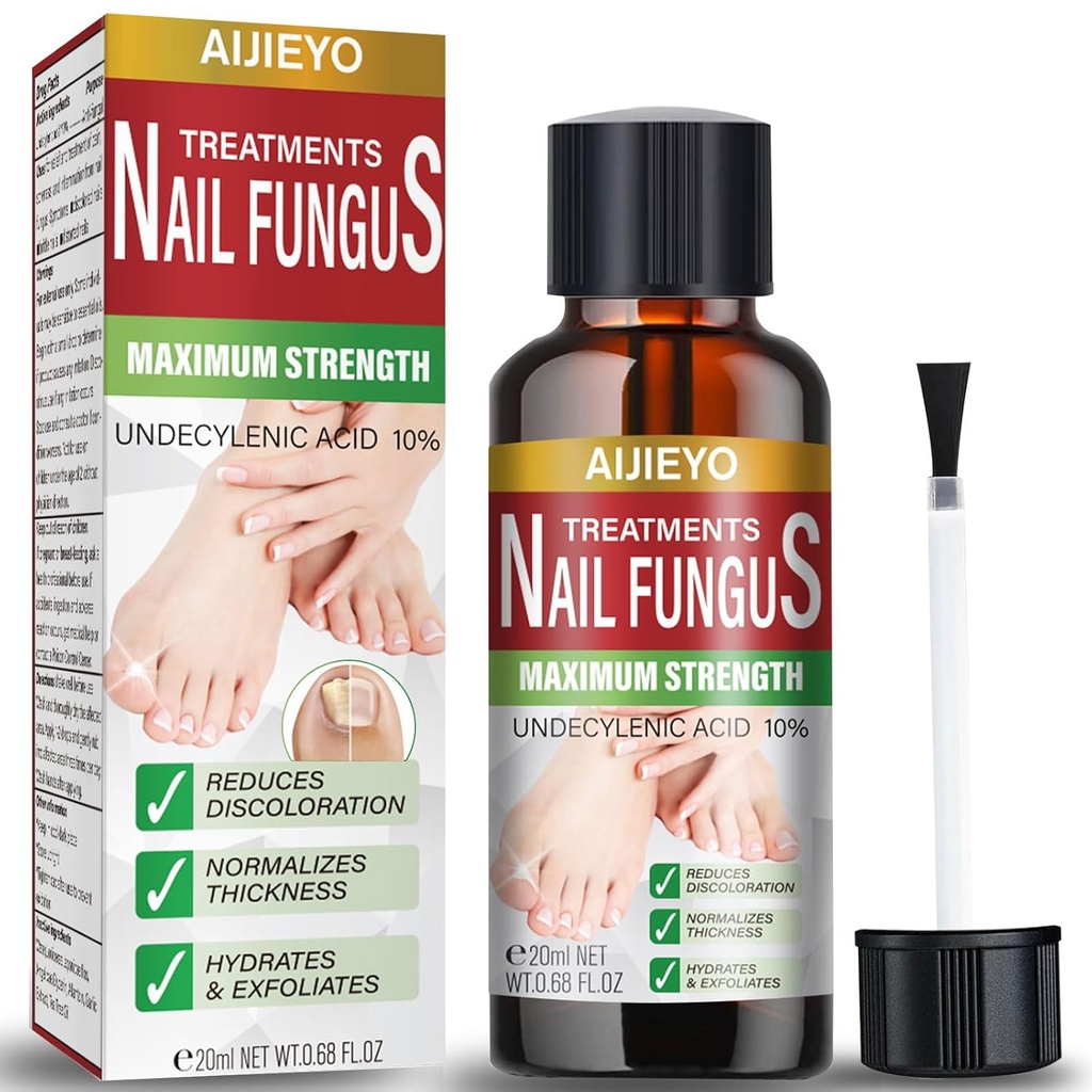 e-Bes Toenail Fungus 治疗超强,修复损坏的彩色 Fingennail Toe Fungus 治疗,茶树油易用 Fungal ToeNail 处理 - 20ML