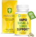 HybridAR 快速灵敏症救济与平静 –快速代理非幽灵灵灵敏症支持与医学 – 抗希斯泰胺,Quercetin,以及过敏症的巴特尔 – 30 Capsules