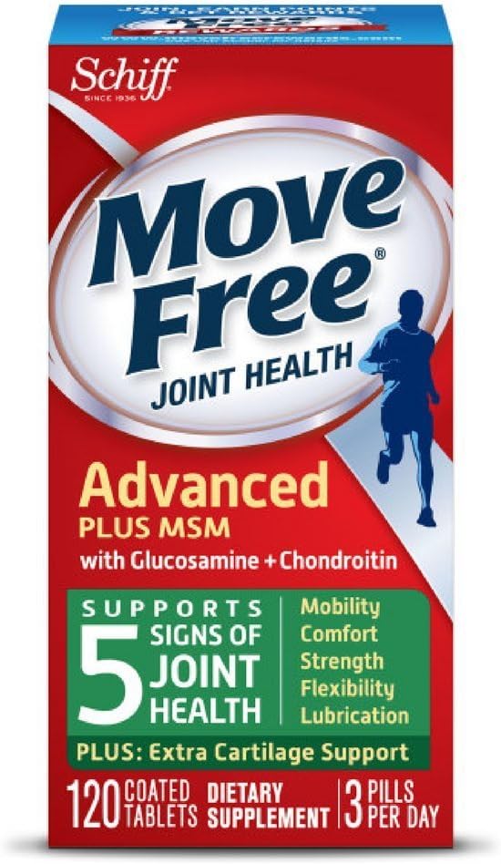 移动自由高级+MSM,120片-与Glucosamine和Chondroitin的联合健康补充(12页)