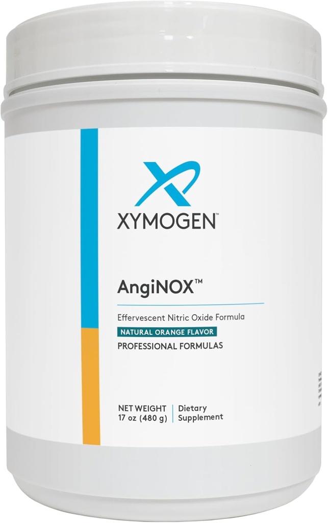 XYMOGEN AngiNOX - 氮氧化物支持粉剂与L-Arginine,L-Citrulline + Quercetin - 支持运动员性能,帮助优化血液流+氧 - 橙色火焰饮料(17 oz)