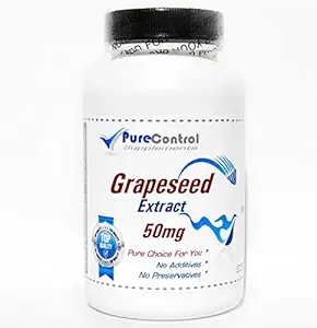 葡萄籽 提取 50 mg // 100 Capsules // 纯 // 纯 / 由纯 控制 补充 。