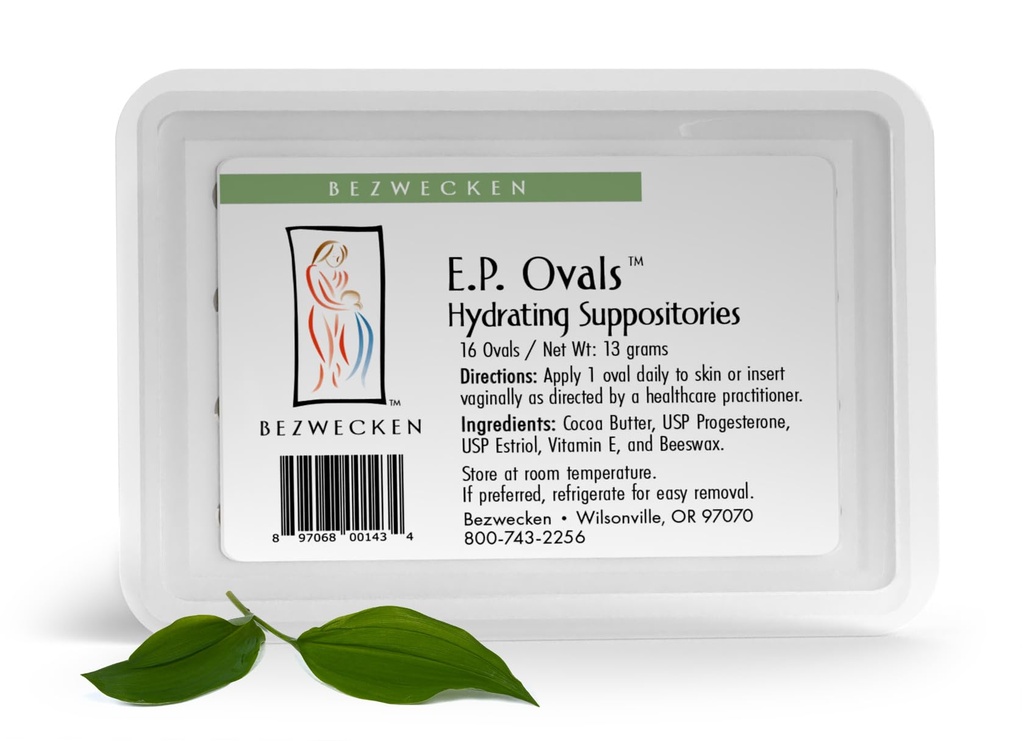 Bezwecken E.P. Ovals – 16个 Oval 假设 -- -- 专业设计,以缓解绝经期妇女的阴道干燥 -- -- Progesterone & Estriol的独特混合 -- -- 天然阴道润滑剂