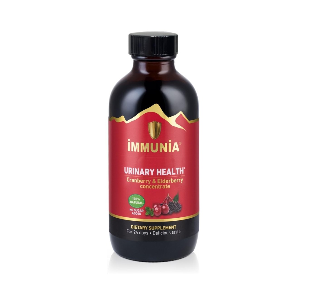 (原始内容存档于2018-03-26). Immunia Urinary Health. 预防尿道感染的Cranberry和Merderberry中心。 自然无边. 美味 5毫升/天 (1-包)