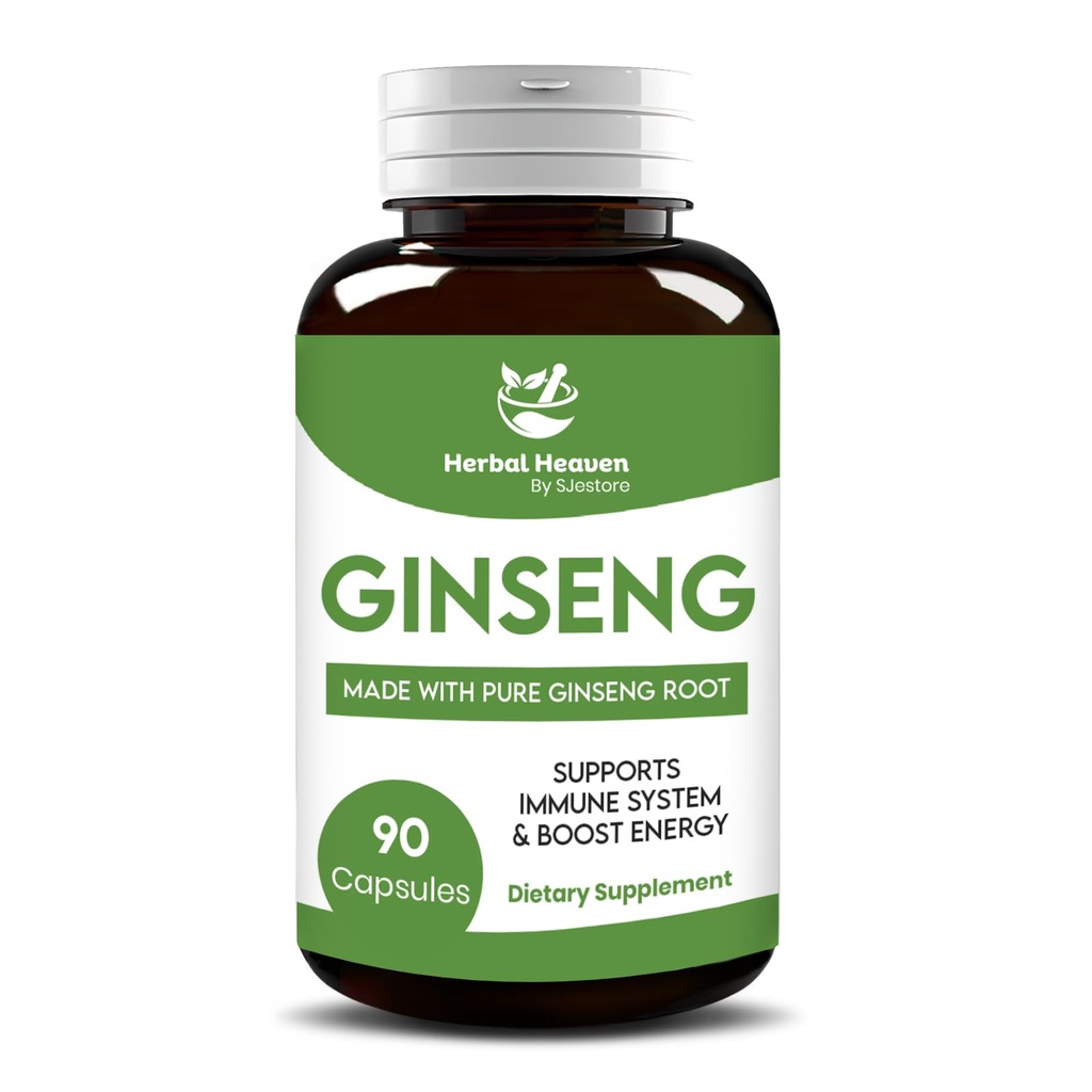 草原天堂 自然能源与焦点 Ginsen Capsules 90 生命和健康计数 - 100% 草原公式