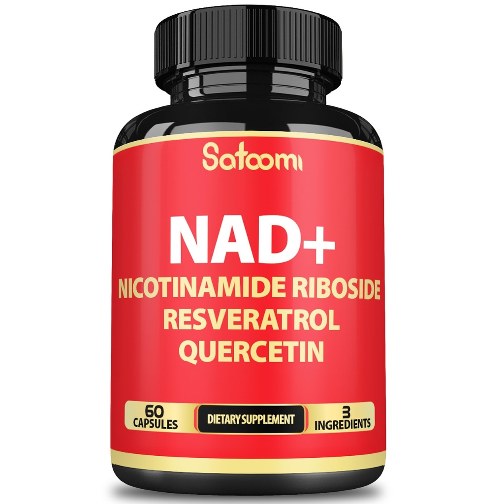 与尼科蒂纳米德·里博赛德NR,Resveratrol, Quercetin - 60 Counter - 30天