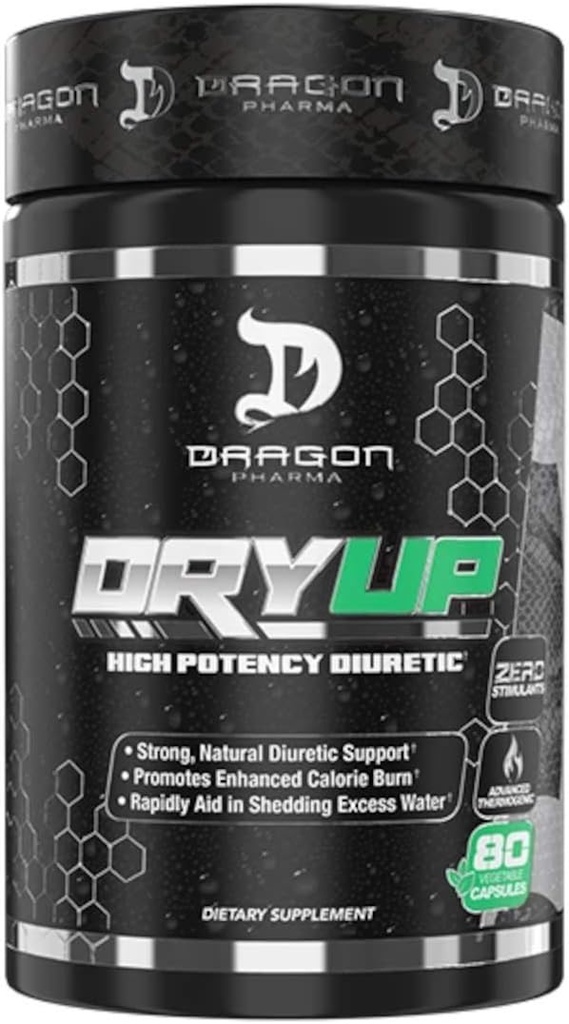 DRAGON PHARMA DryUP,高概率尿分和热致病矩阵,灵活使用,无刺激补充,适合竞争或照相的完美准备(80卡普勒)