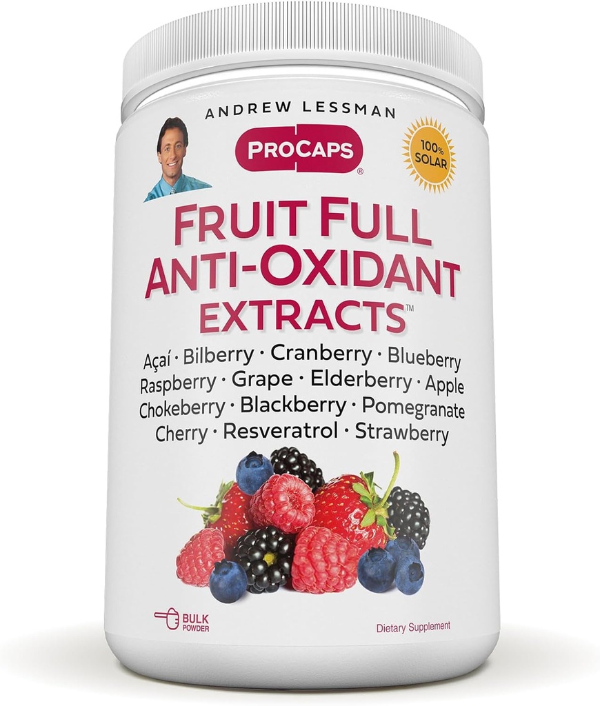 Andrew Lessman 水果全反氧化剂提取器 600 成品 - 14 天然水果和莓提取器. Bilberry,Cranberry,葡萄种子,石榴,Resveratrol,和更多.