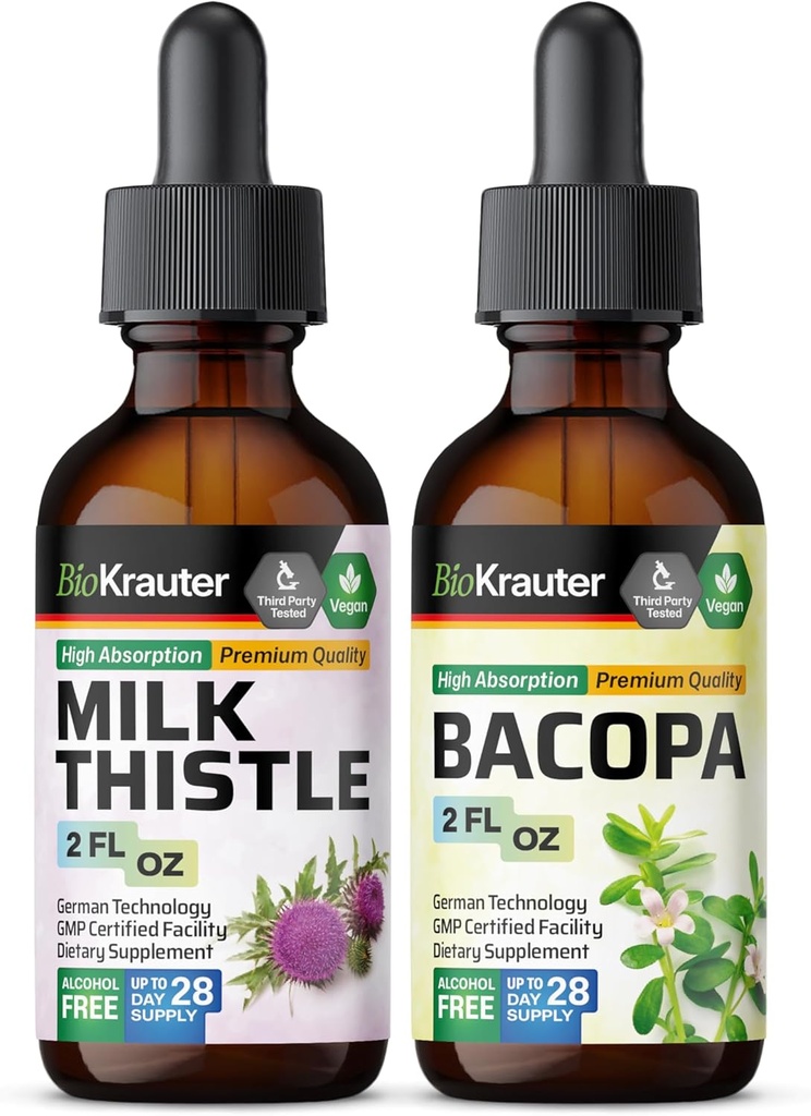 BIO KRAUTER 牛奶  This  This 2 Fl. Oz. & Bacopa Tincture 2 Fl. Oz.