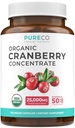 有机Cranberry 提取卡普苏莱斯 -- -- 超级50X Potency Cranberry 药丸,供妇女支持尿性Tract Bladder和Kidney -- -- Vegan Non-GMO USDA 有机和北美来源(供应4个月)