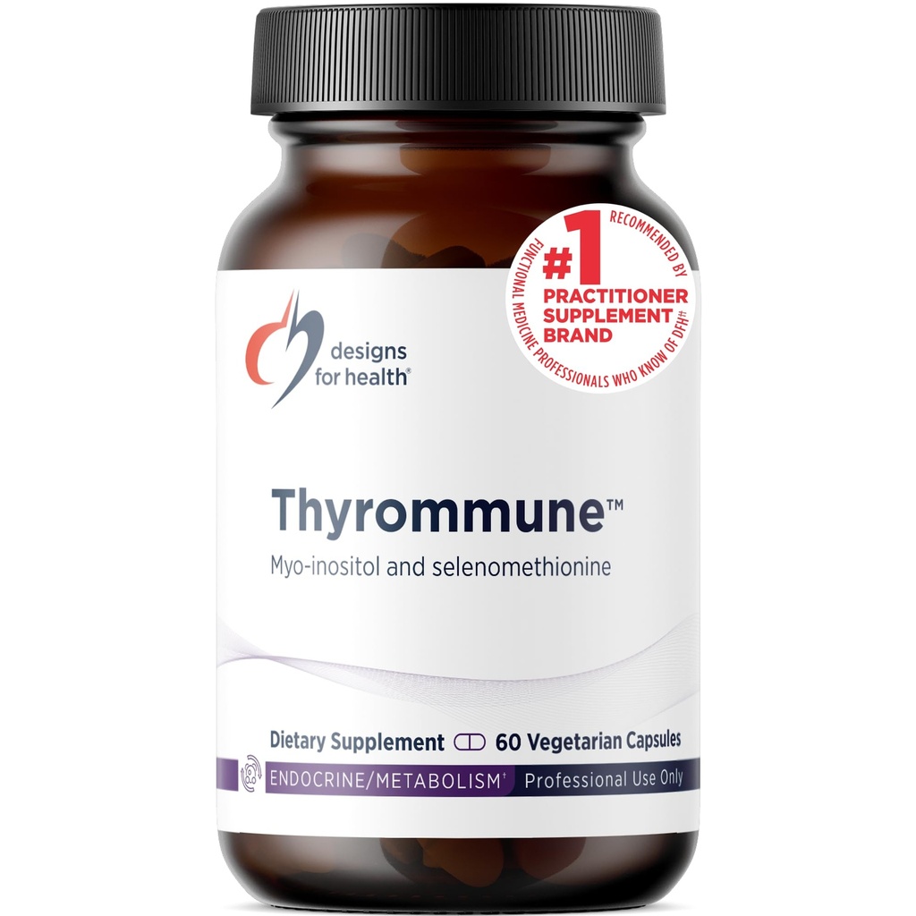 健康 Thyromune设计 - 含有硒(硒) + Myo-Inositol-Vegan & Gluten-Free(60 Capsules)的甲状腺辅助剂