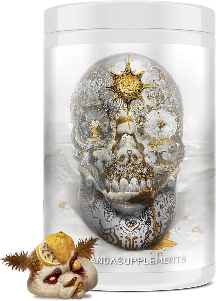 地下生物实验室/熊猫Supps Skull Nootropic Pre-Workout,403mg Cafeine for Tunl Vision Focus, Pump, Unparalled Energy (40 Scoops) (莱蒙蓝莓菠萝(英语:Lemon Blueberry Pineapple (Insane in the Membrane)) (英语).